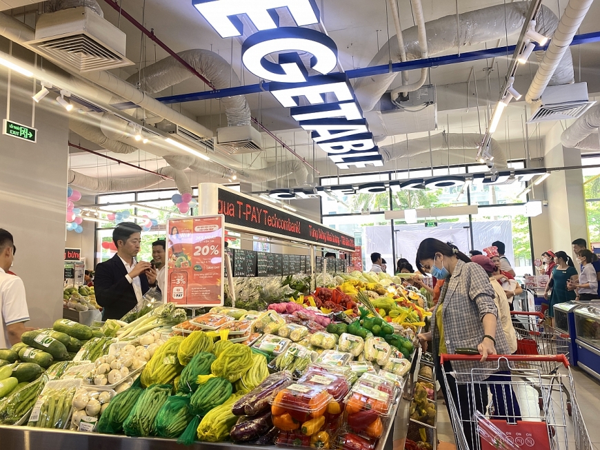 Khu vực rau củ rất phong phú tại siêu thị WinMart