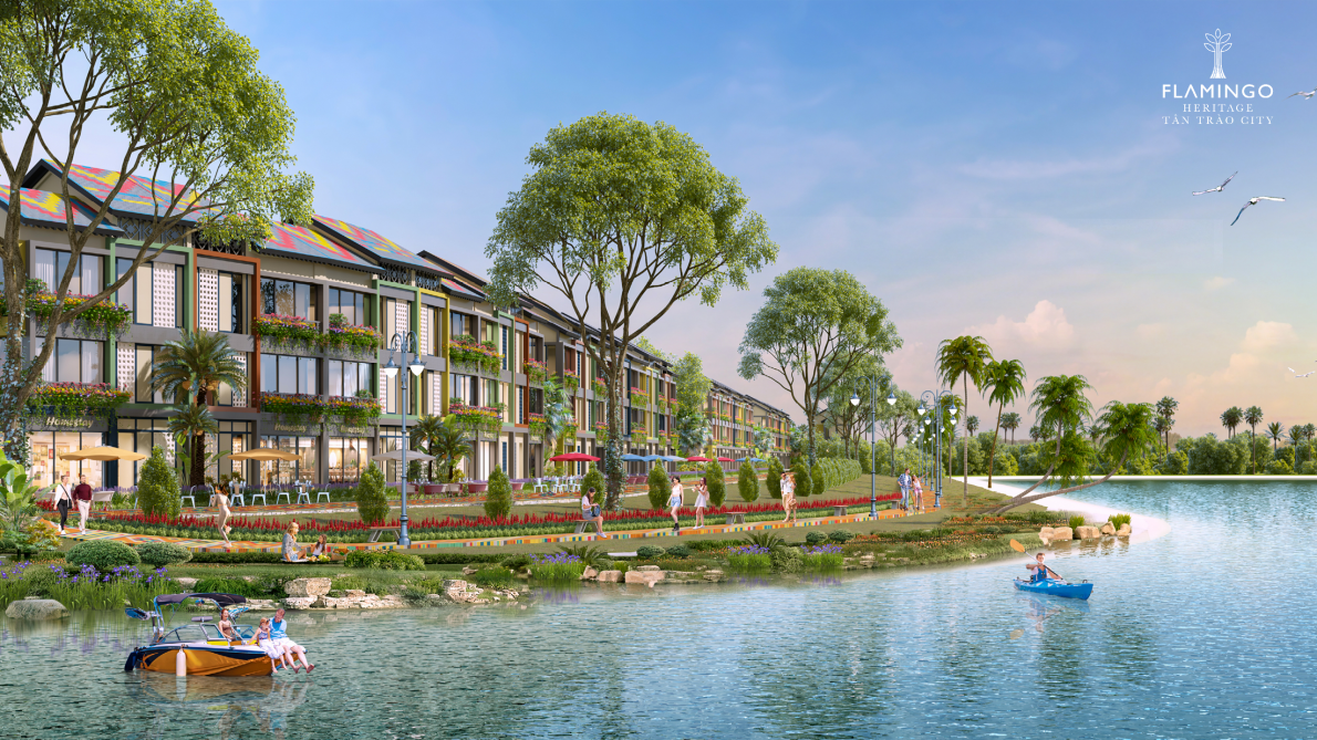 Hệ tiện ích bên sông Phó Đáy phong phú, thu hút du khách của Destination Festival. Nguồn: Flamingo Holdings