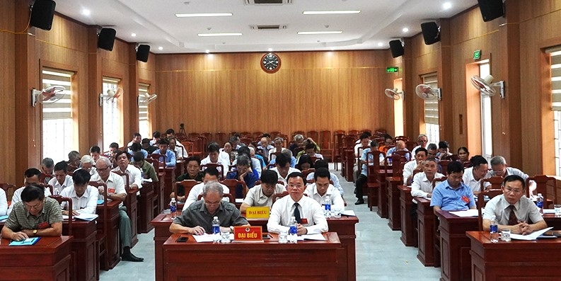 Các đại biểu tham dự Đại hội Hội NCT huyện Tuyên Hóa, tỉnh Quảng Bình nhiệm kì 2021-2026