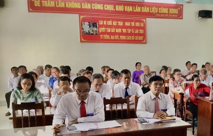 Các đại biểu tham dự Đại hội Hội NCT huyện Ninh Hải, tỉnh Ninh Thuận
