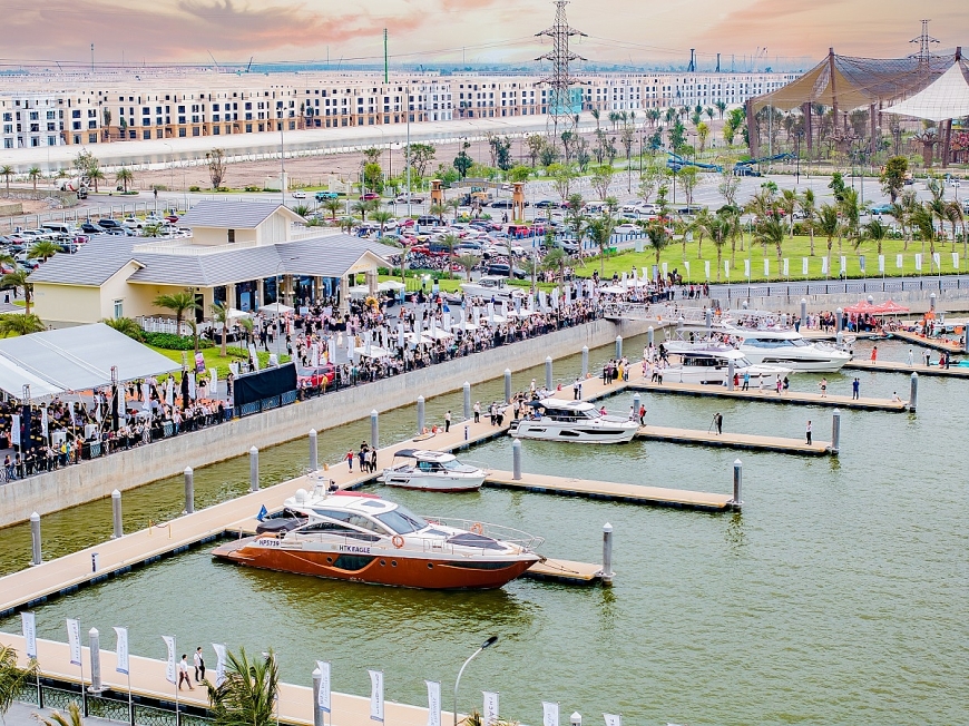 Bến du thuyền là mắt xích quan trọng của hệ sinh thái nghỉ dưỡng tại Vinhomes Royal Island