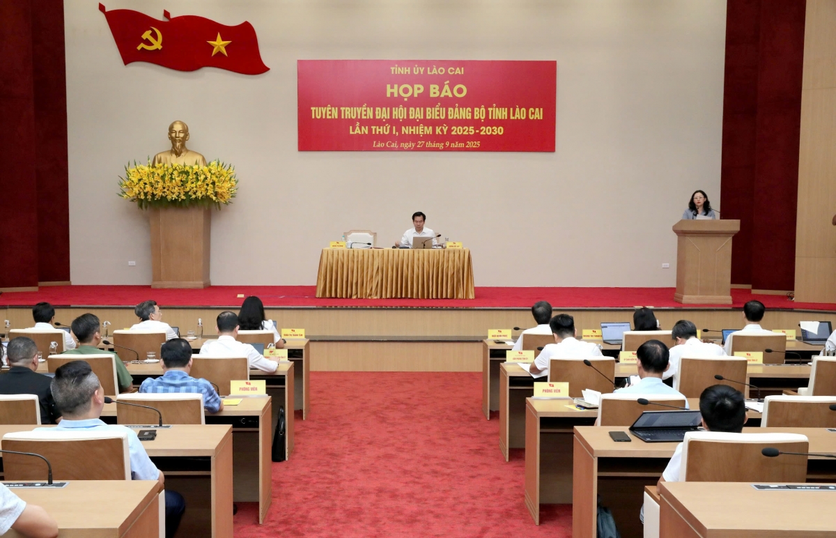 Tỉnh ủy Lào Cai tổ chức họp báo cung cấp thông tin cho báo chí trước Đại hội đại biểu Đảng bộ tỉnh Lào Cai lần thứ nhất, nhiệm kỳ 2025-2030.