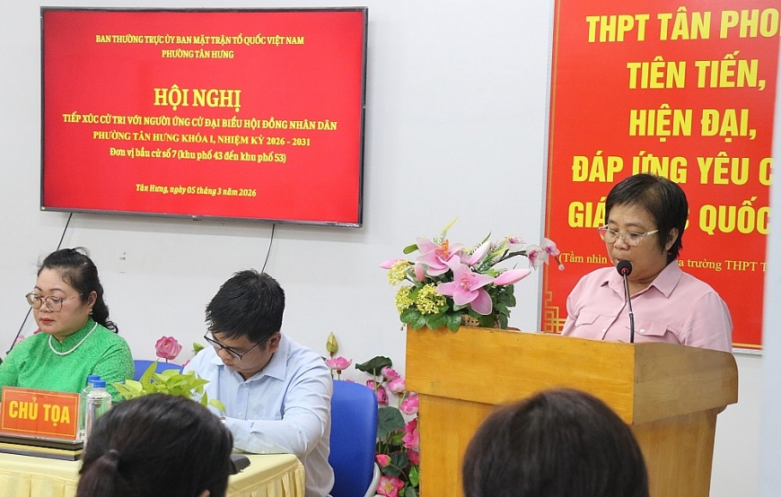 Bà Trần Thị Lệ Thu – Trưởng khu phố 45